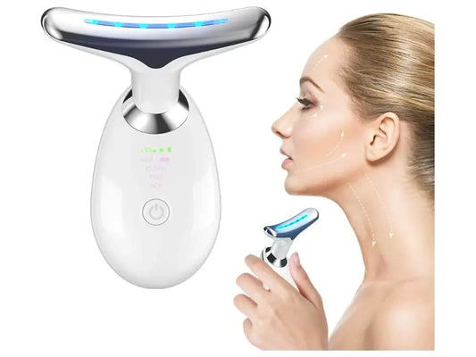 Masajeador facial lifting EMS- Dispositivo Facial de Limpieza con 3 Luces LED